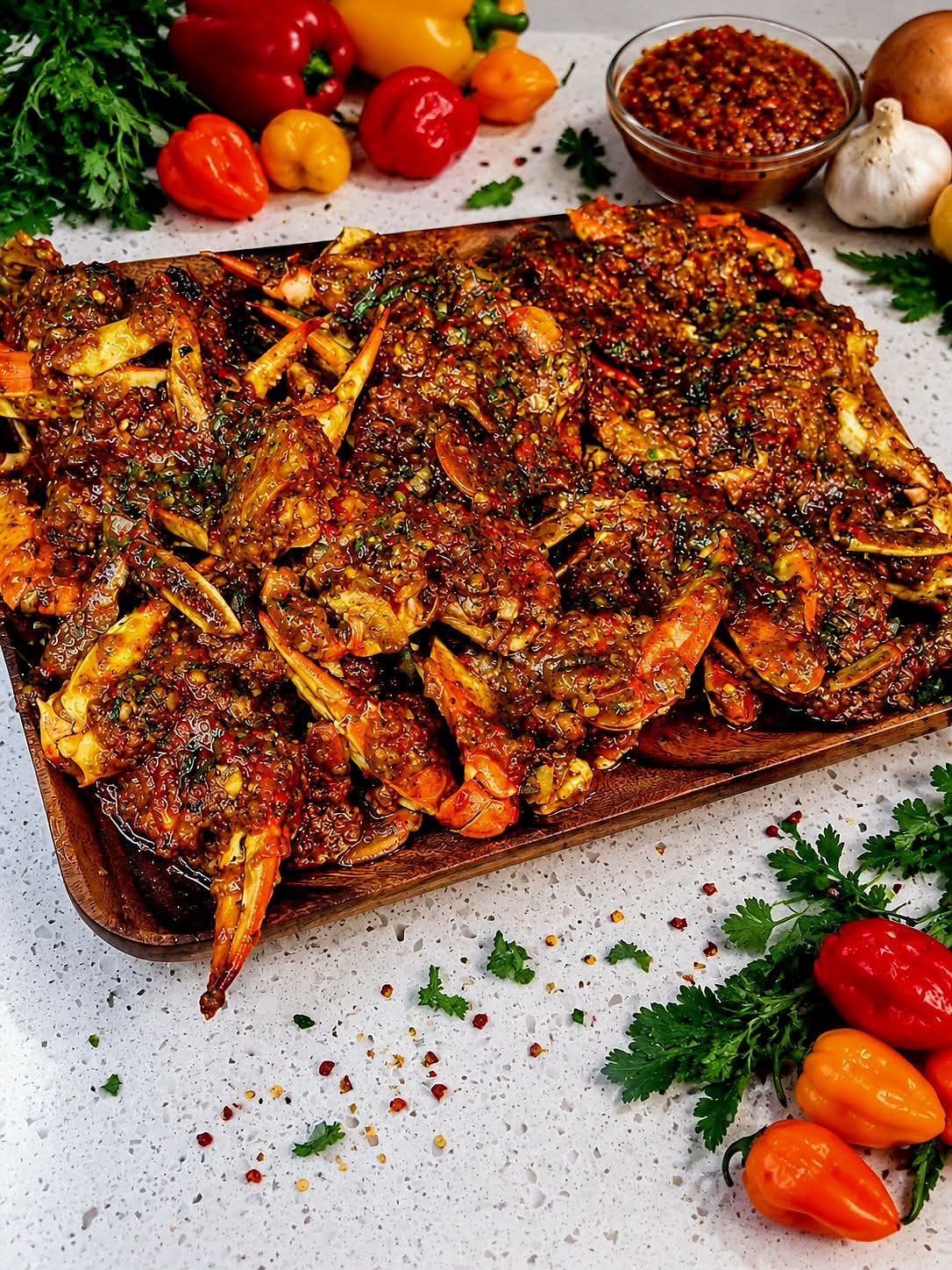 Liberian pepper crab tray